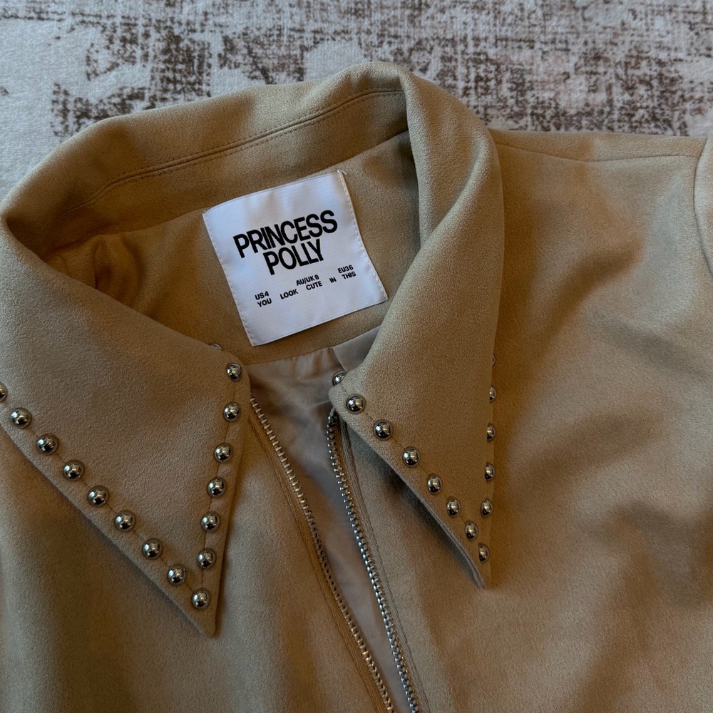 Princess Polly Hurleigh Faux Suede Jacket Brown - Picture 5 of 5